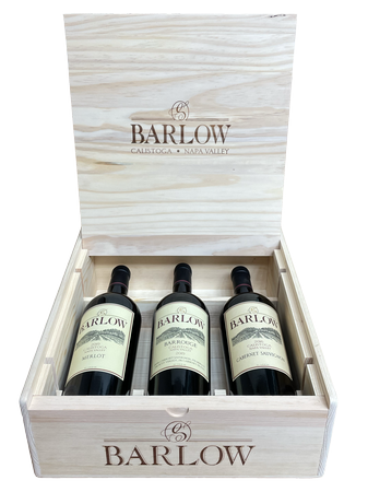 3 Bottle Wooden Box